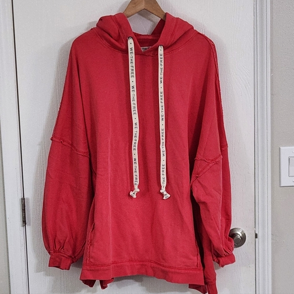 Free People We Hoodie We The Free High Risk Red! - Picture 4 of 9